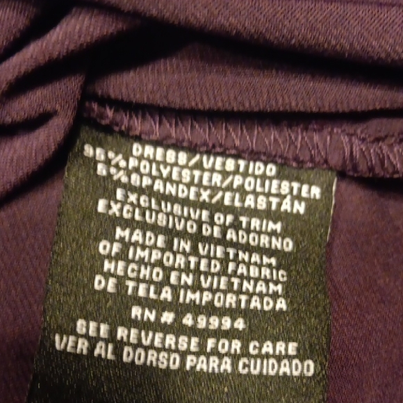 NWT! R&M Richards 2 Piece Printed Jacket And Dress Set Petite - Eggplant - Picture 11 of 13